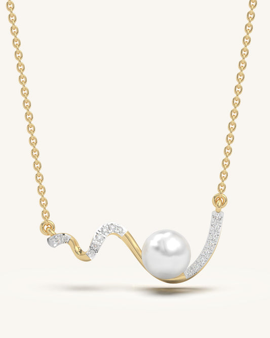 Wavy Pearl Necklace