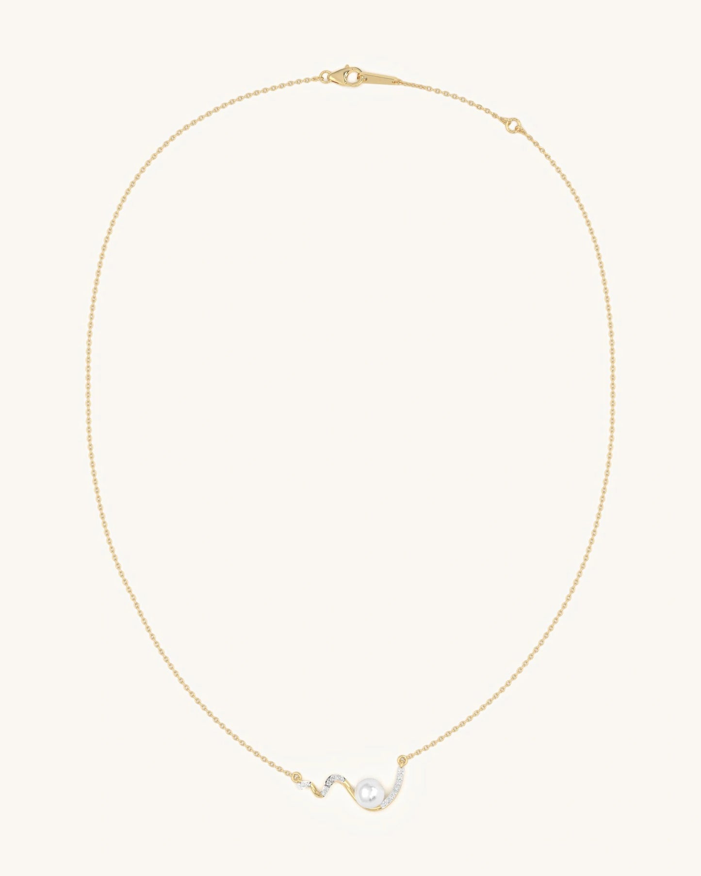 Wavy Pearl Necklace