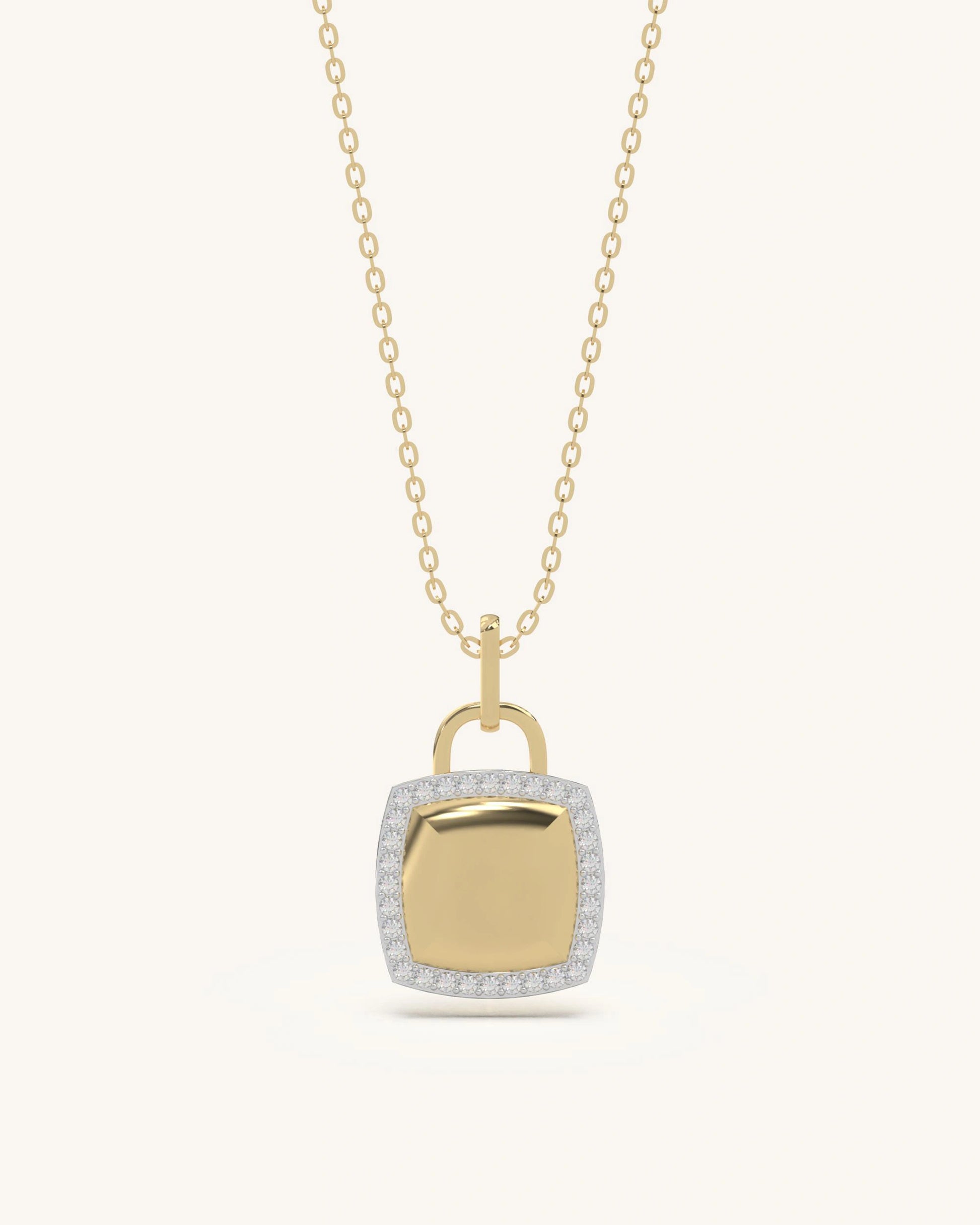 Gifts for girlfriend 925 silver 18KT gold vermeil padlock pendant