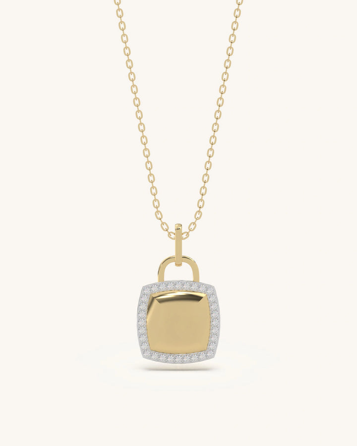 Gifts for girlfriend 925 silver 18KT gold vermeil padlock pendant