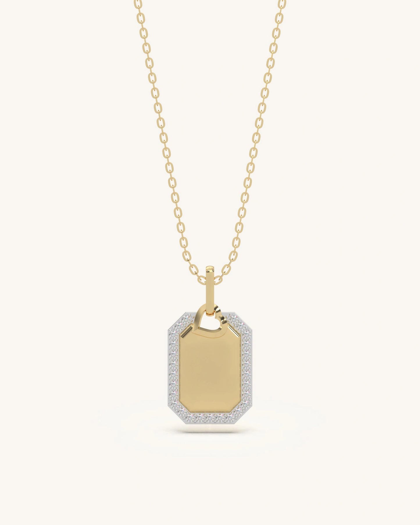 Personalized gifts for boyfriend 925 silver 18KT gold vermeil octagon pendant
