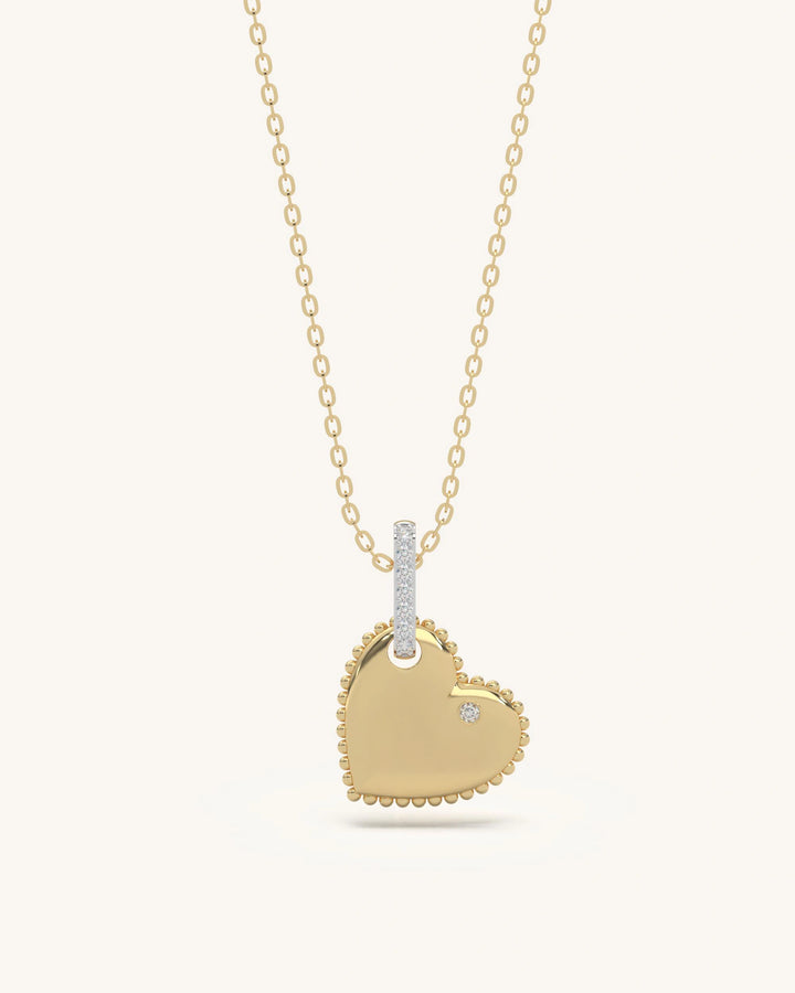 Personalized gifts for husband 925 silver 18KT gold vermeil heart pendant