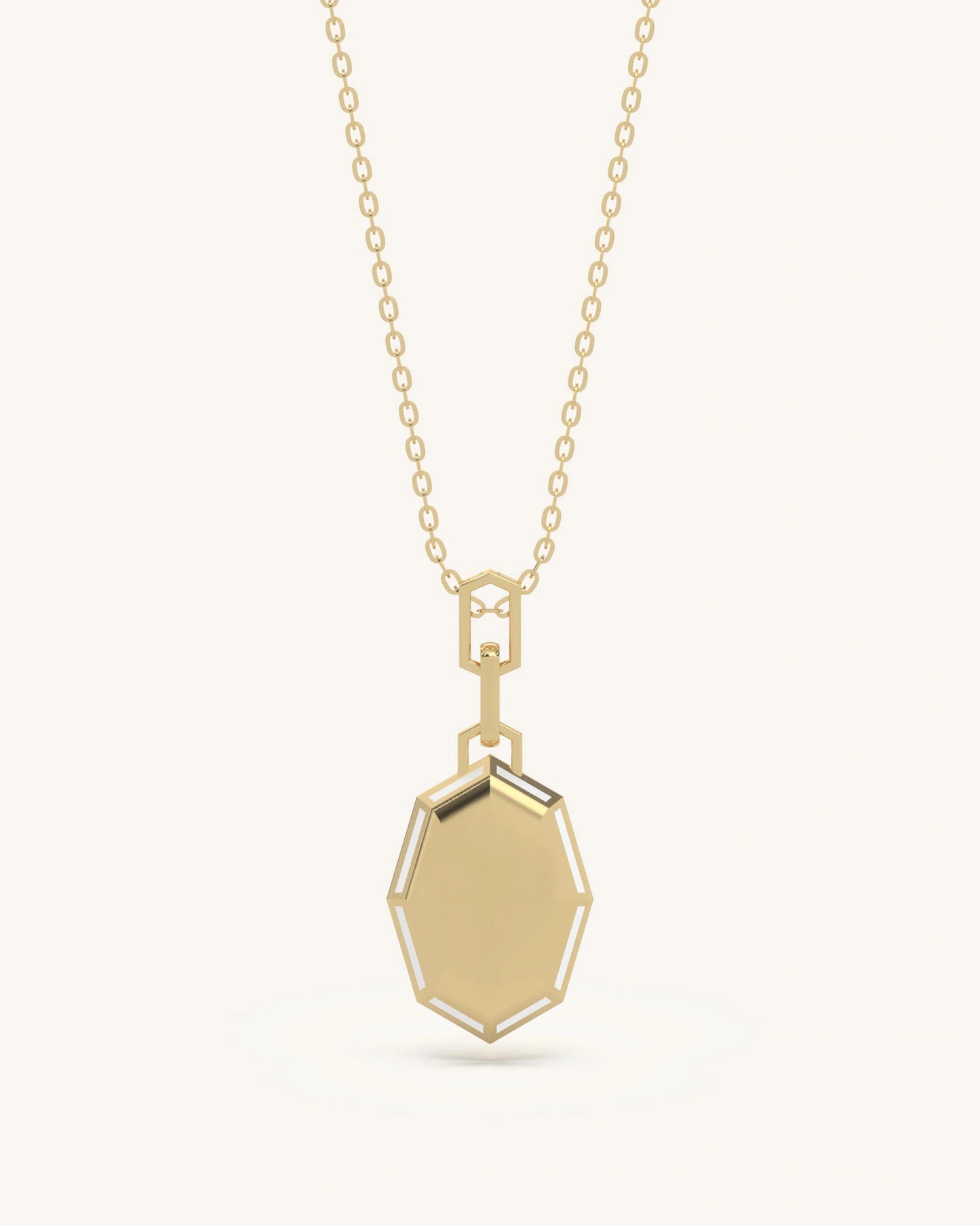 Personalized gifts for husband 925 silver 18KT gold vermeil hexagon pendant