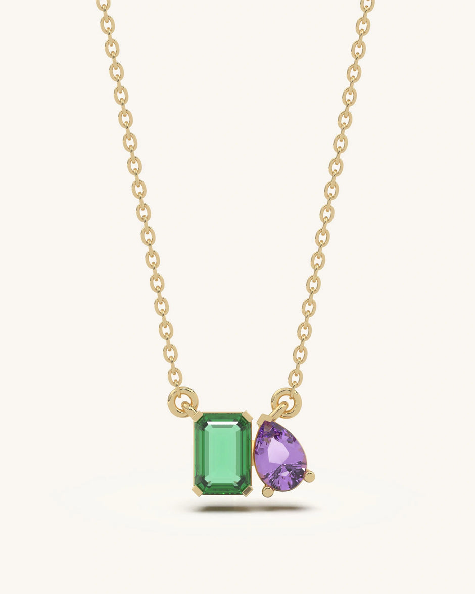 Twin Gem Necklace