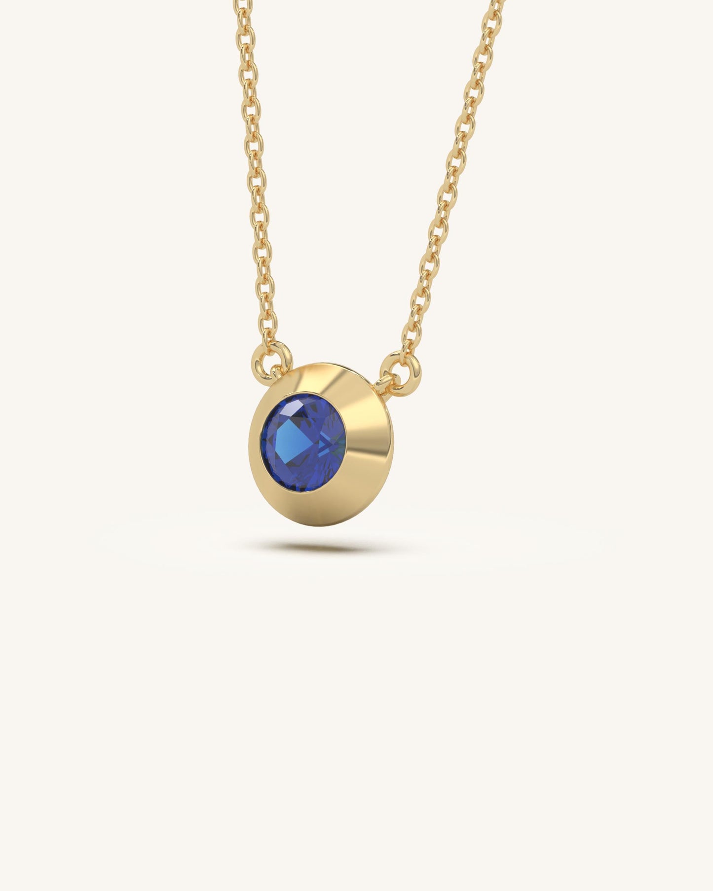 Bezel Blue Necklace