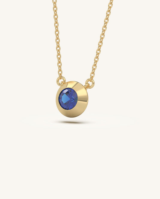 Bezel Blue Necklace