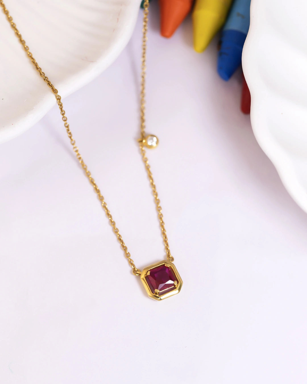 Ruby Accent Necklace