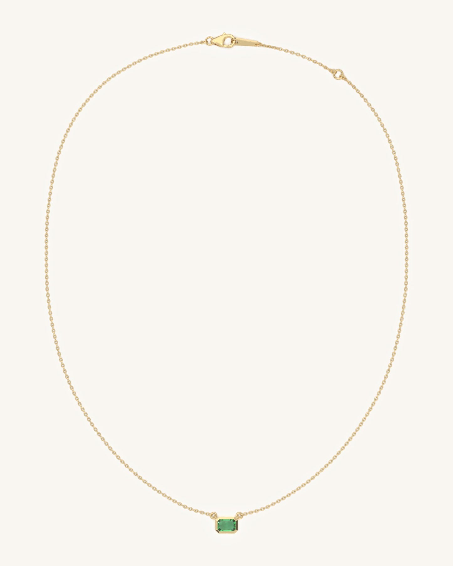 Emerald Bar Necklace