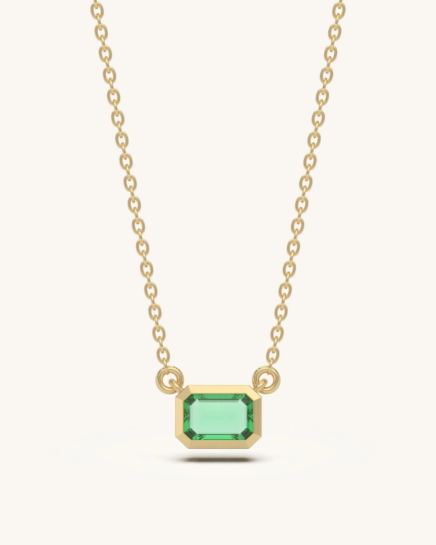 Emerald Bar Necklace