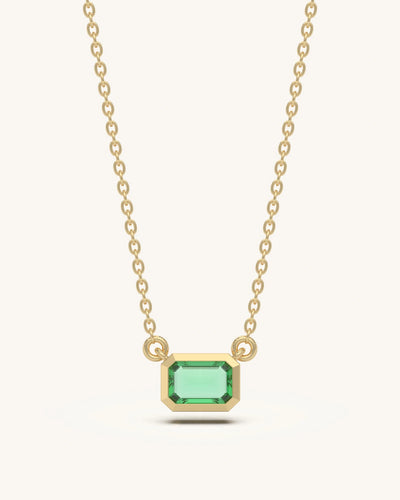 emerald green stone necklace