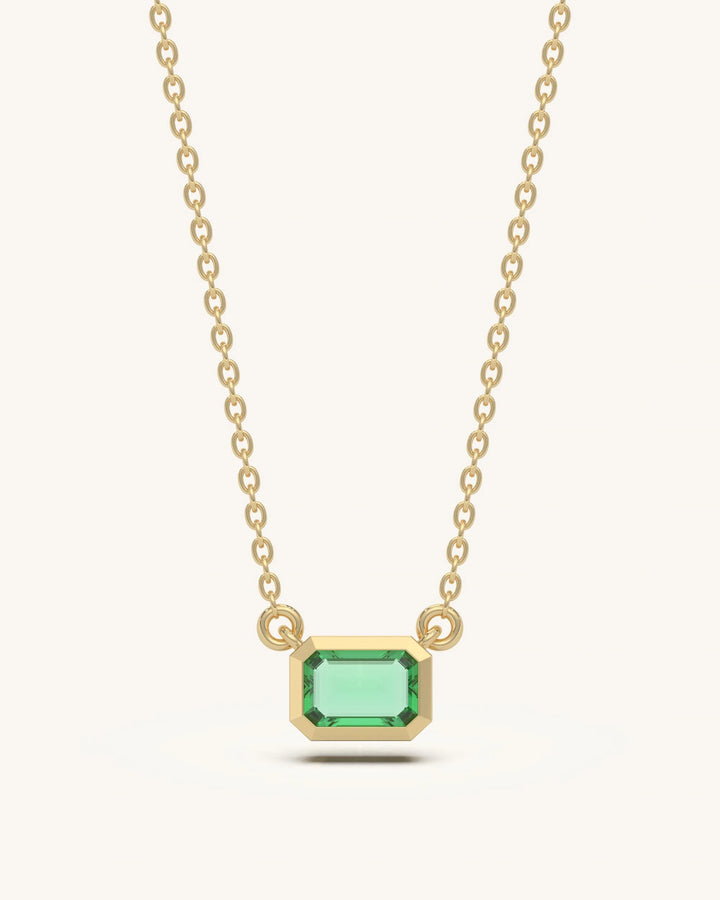emerald green stone necklace