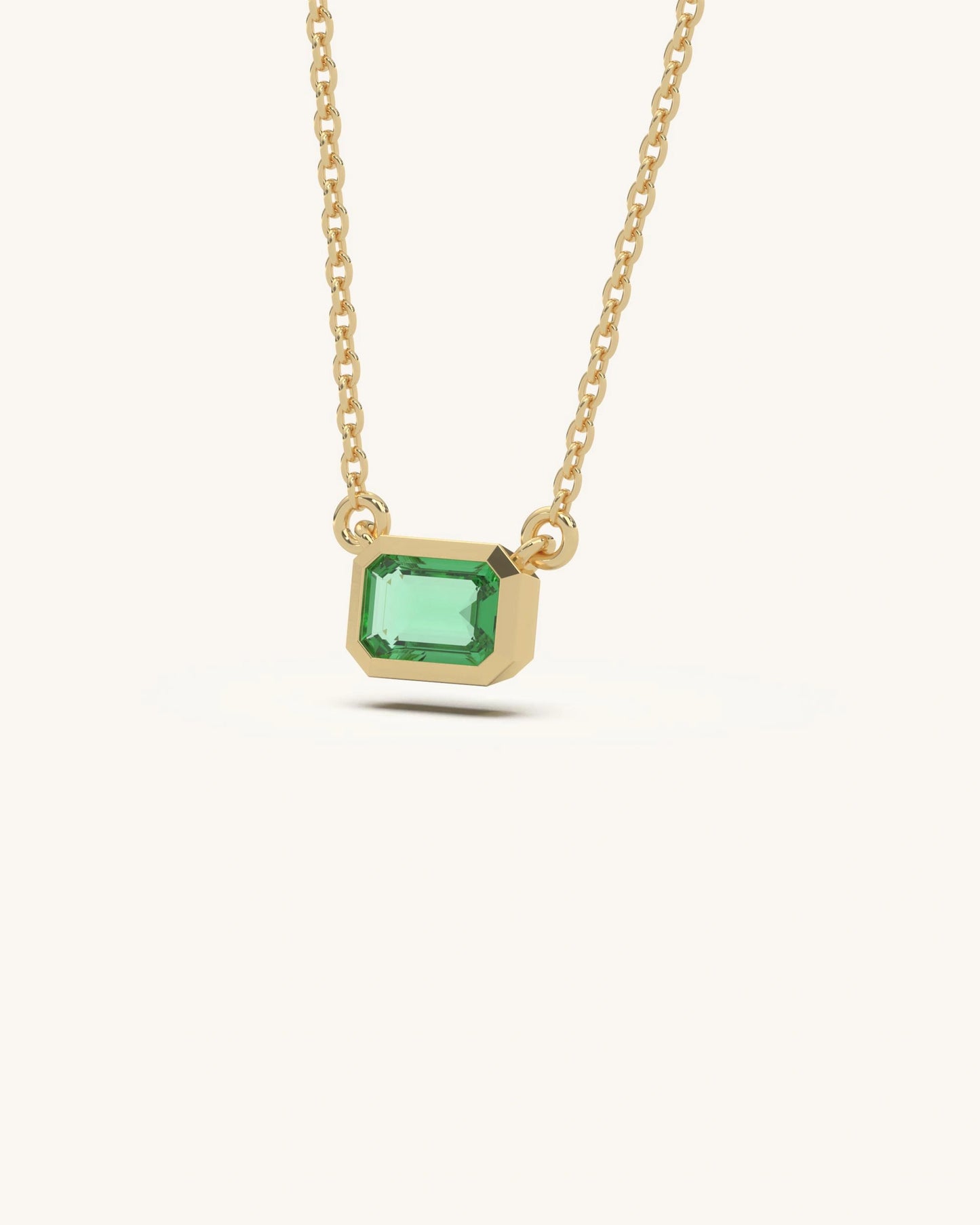 Emerald Bar Necklace