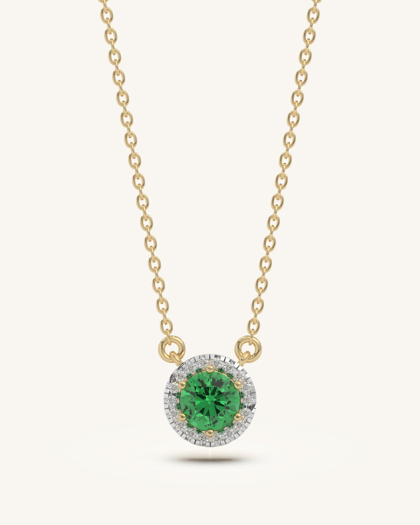 Halo Green Necklace