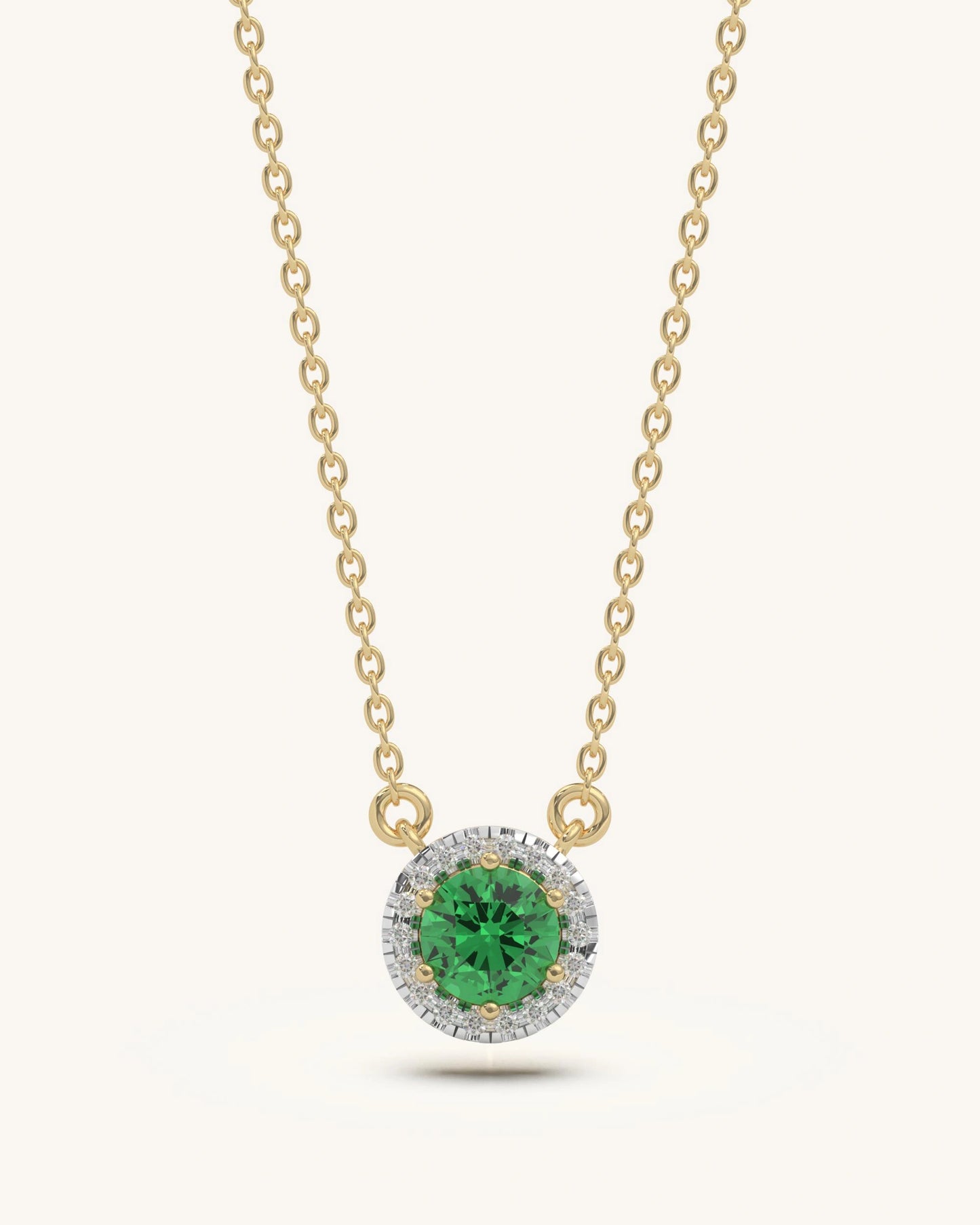 Halo Green Necklace