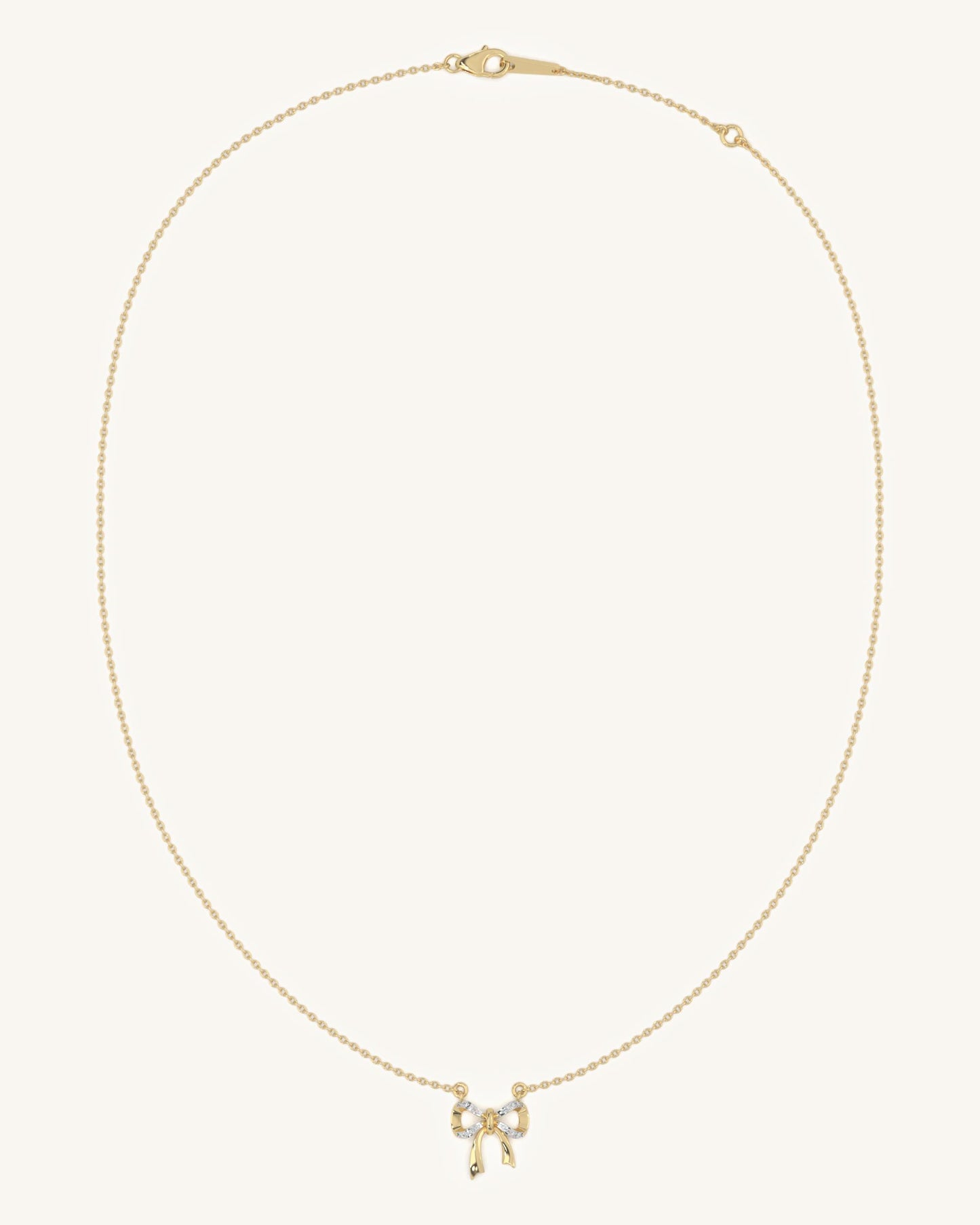 Gold Plated Silver Bow Necklace