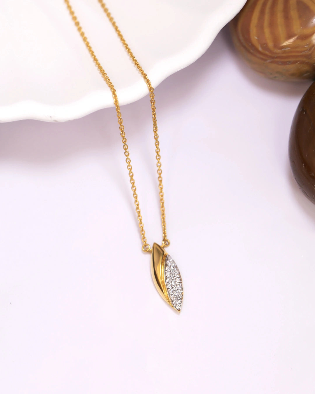 Gold Curve Pendant