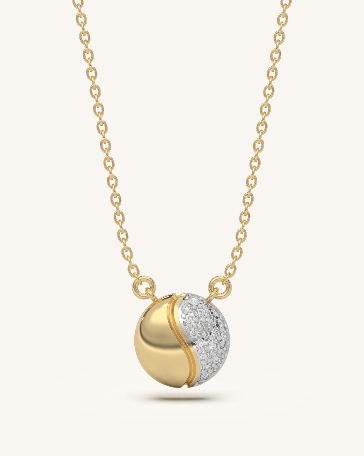 Dual Tone Circle Pendant