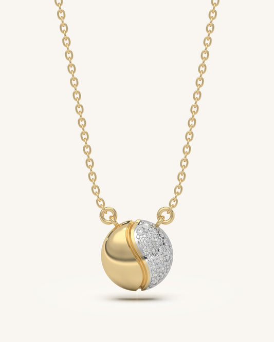 Dual Tone Circle Pendant