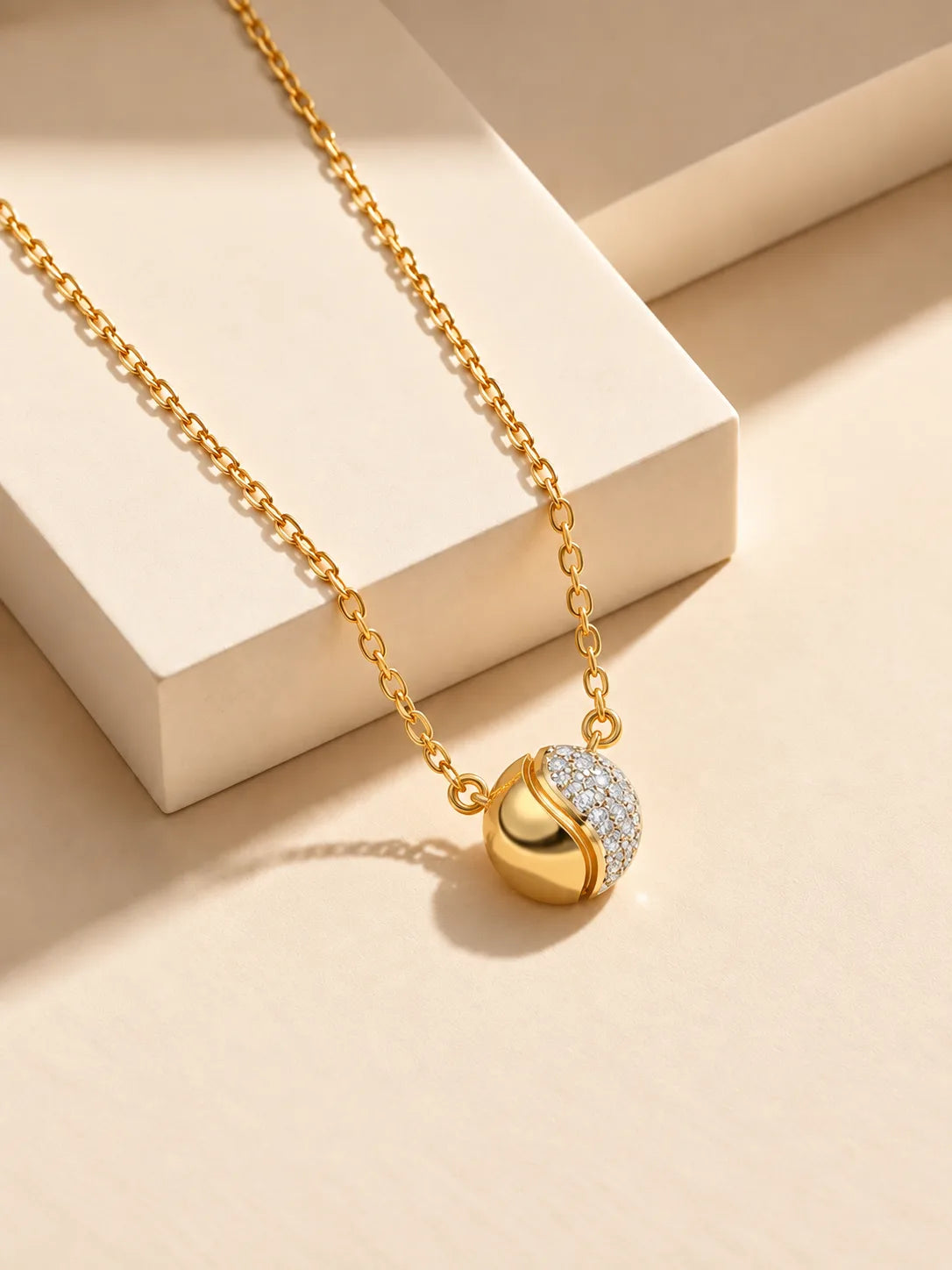 Dual Tone Circle Pendant