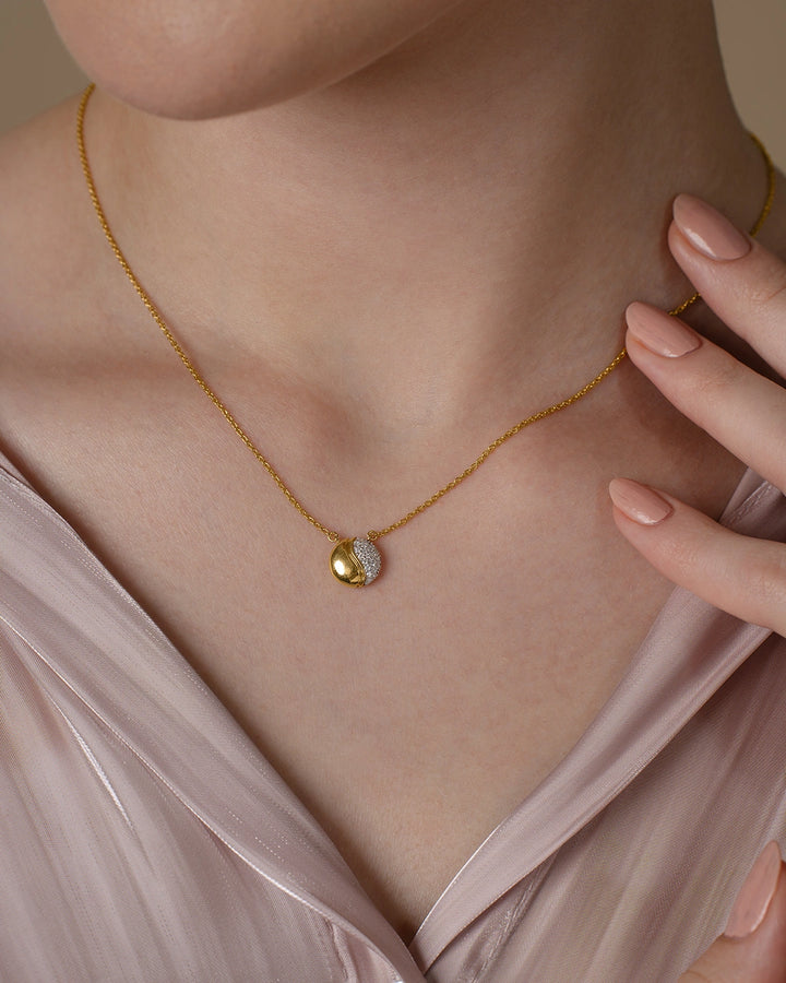 Dual Tone Circle Pendant