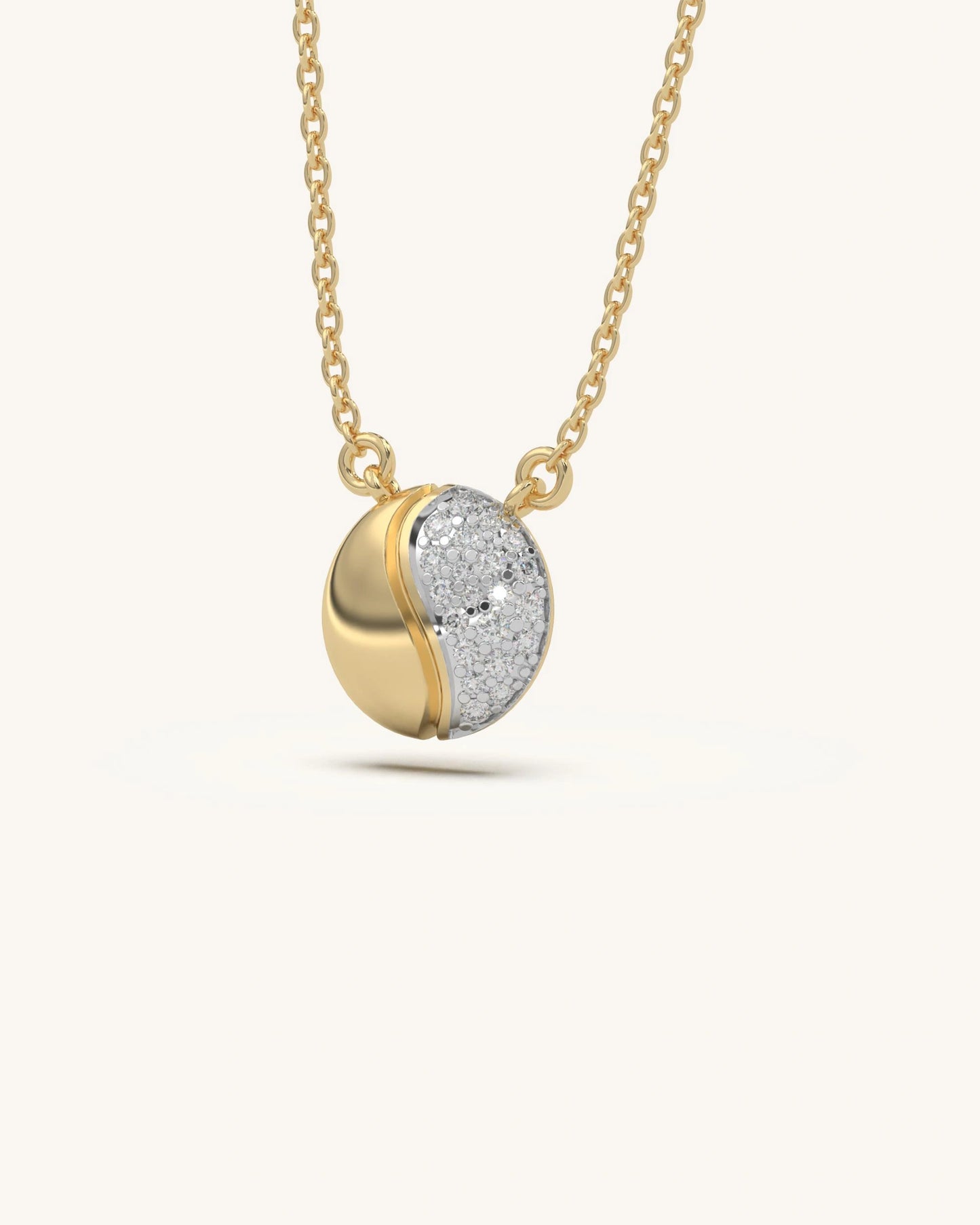 Dual Tone Circle Pendant