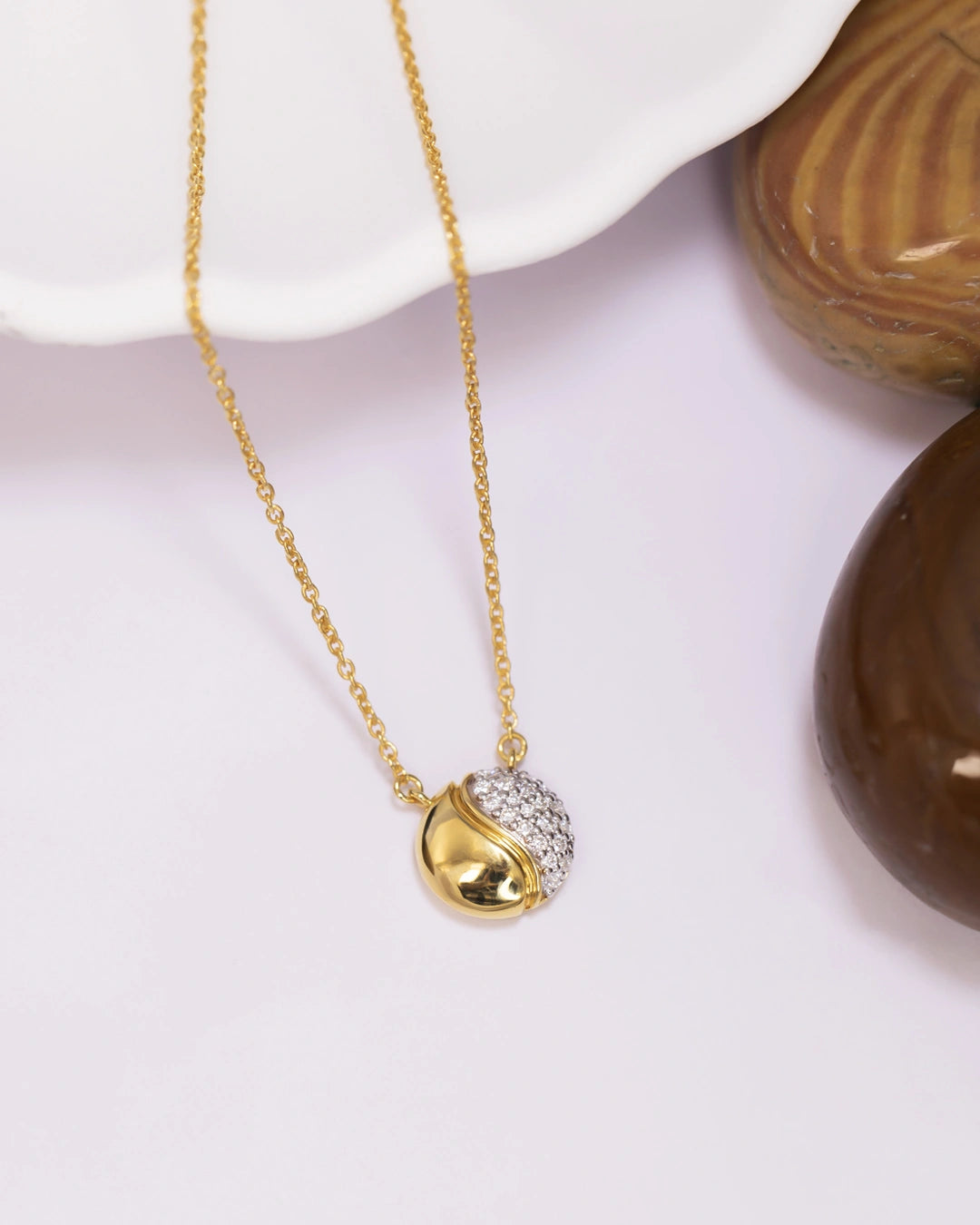 Dual Tone Circle Pendant