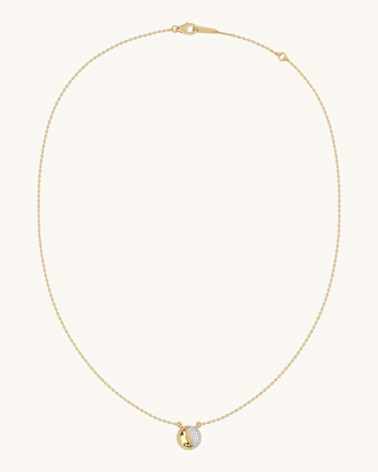 Dual Tone Circle Pendant