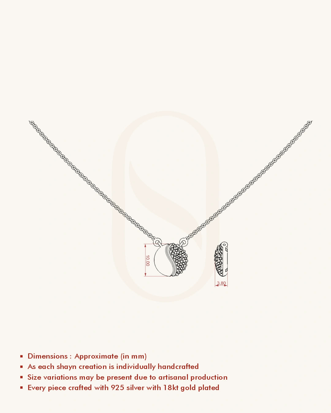 Dual Tone Circle Pendant