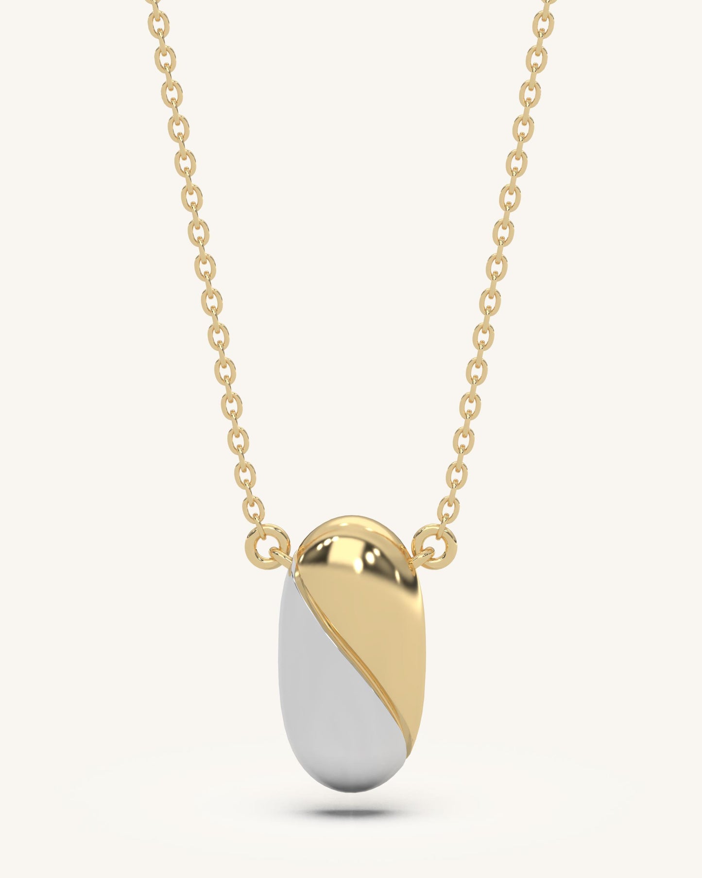 Oval Contrast Pendant