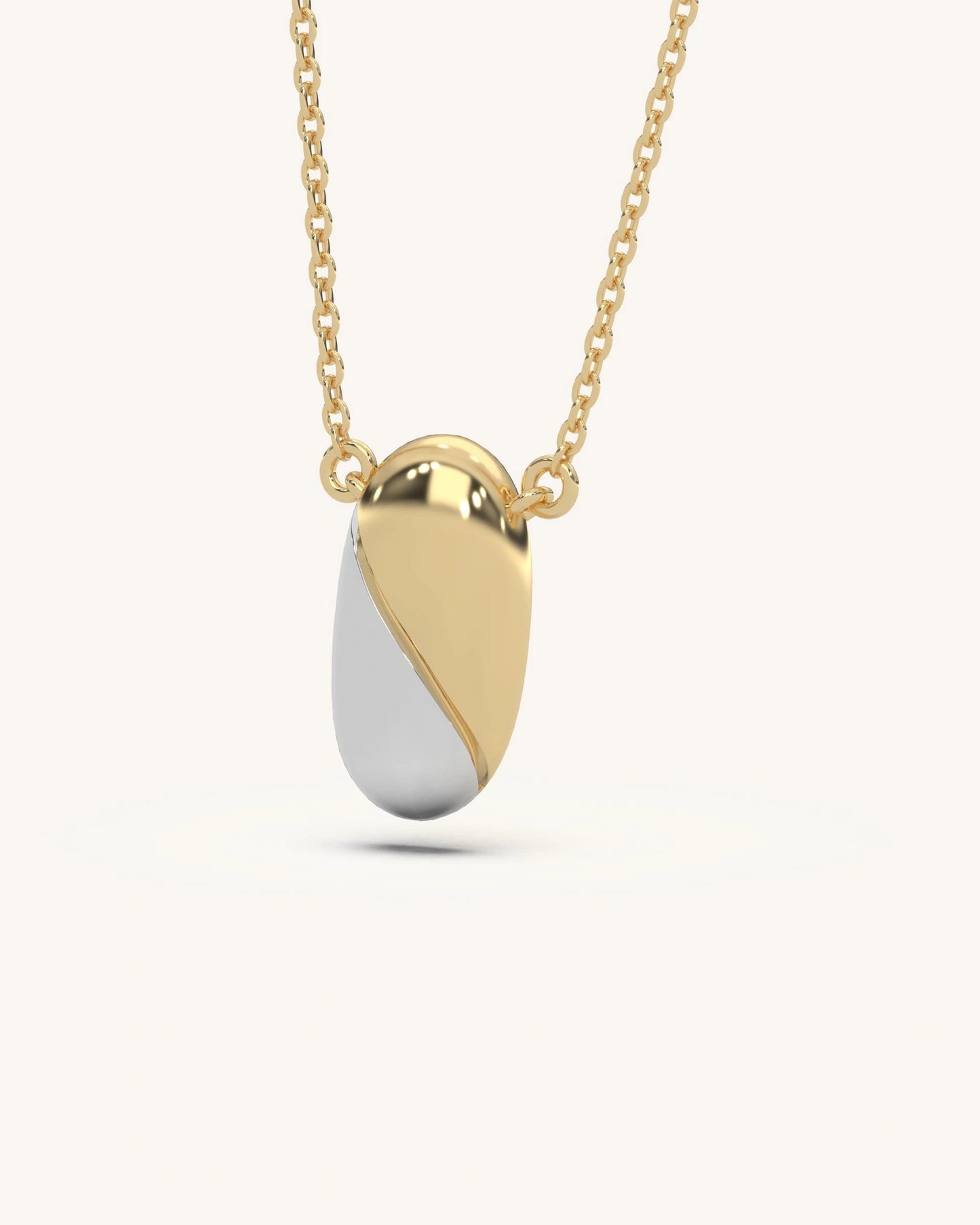 Oval Contrast Pendant