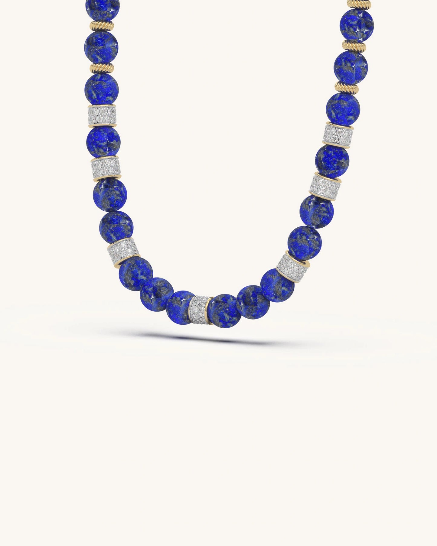 Royal Lapis & Veni Texture Necklace