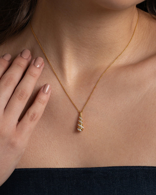 Twist Drop Necklace