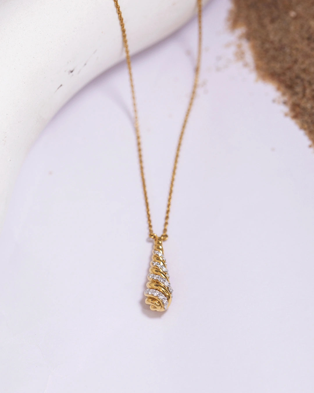 Twist Drop Necklace