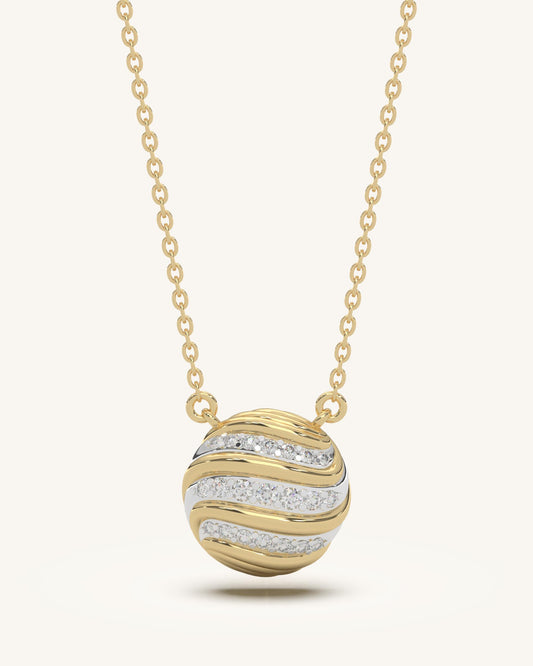 Wave Circle Necklace
