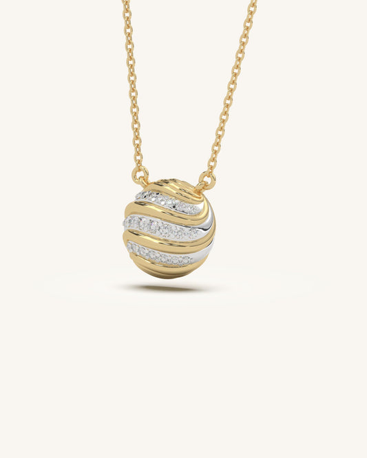 Wave Circle Necklace