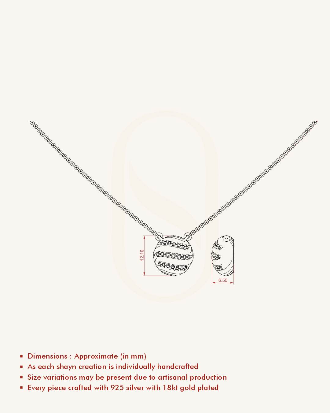 Wave Circle Necklace