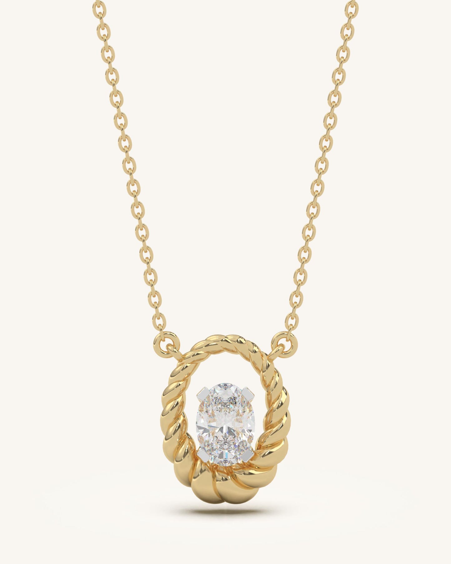 Braided Oval Necklace