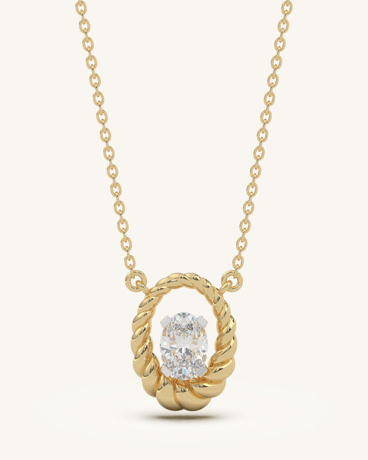 Braided Oval Necklace