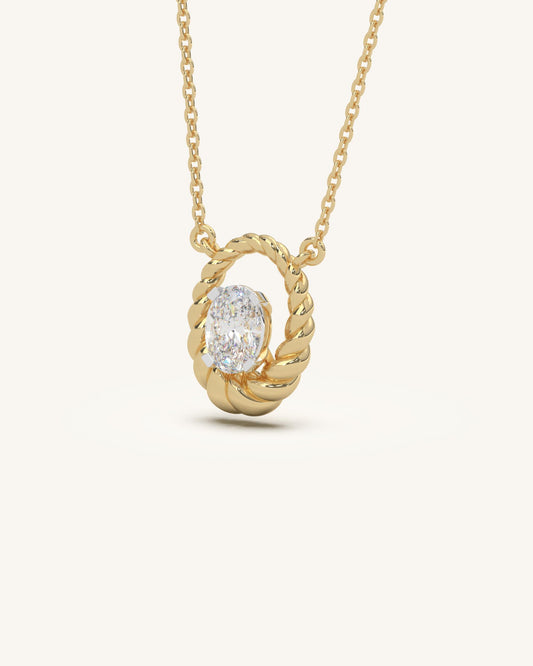 Braided Oval Necklace