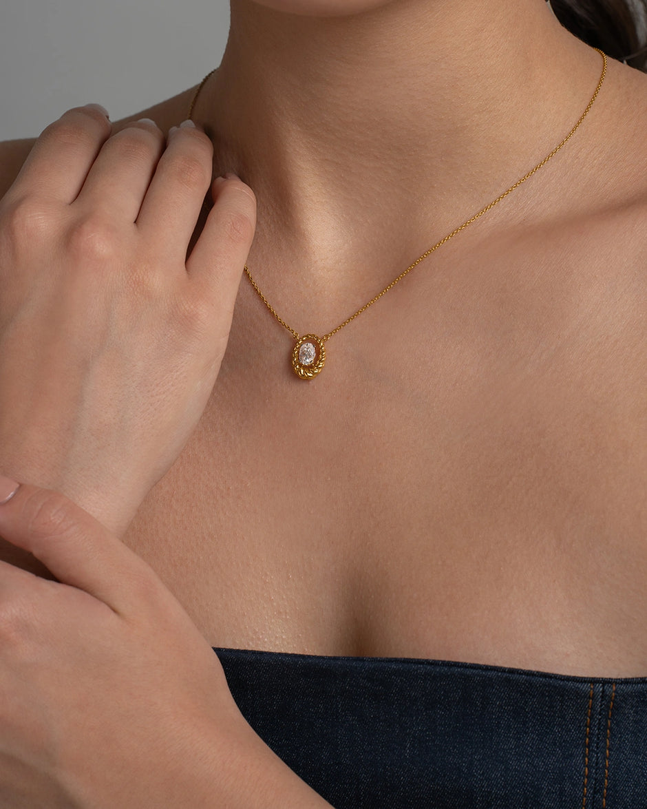 Braided Oval Necklace
