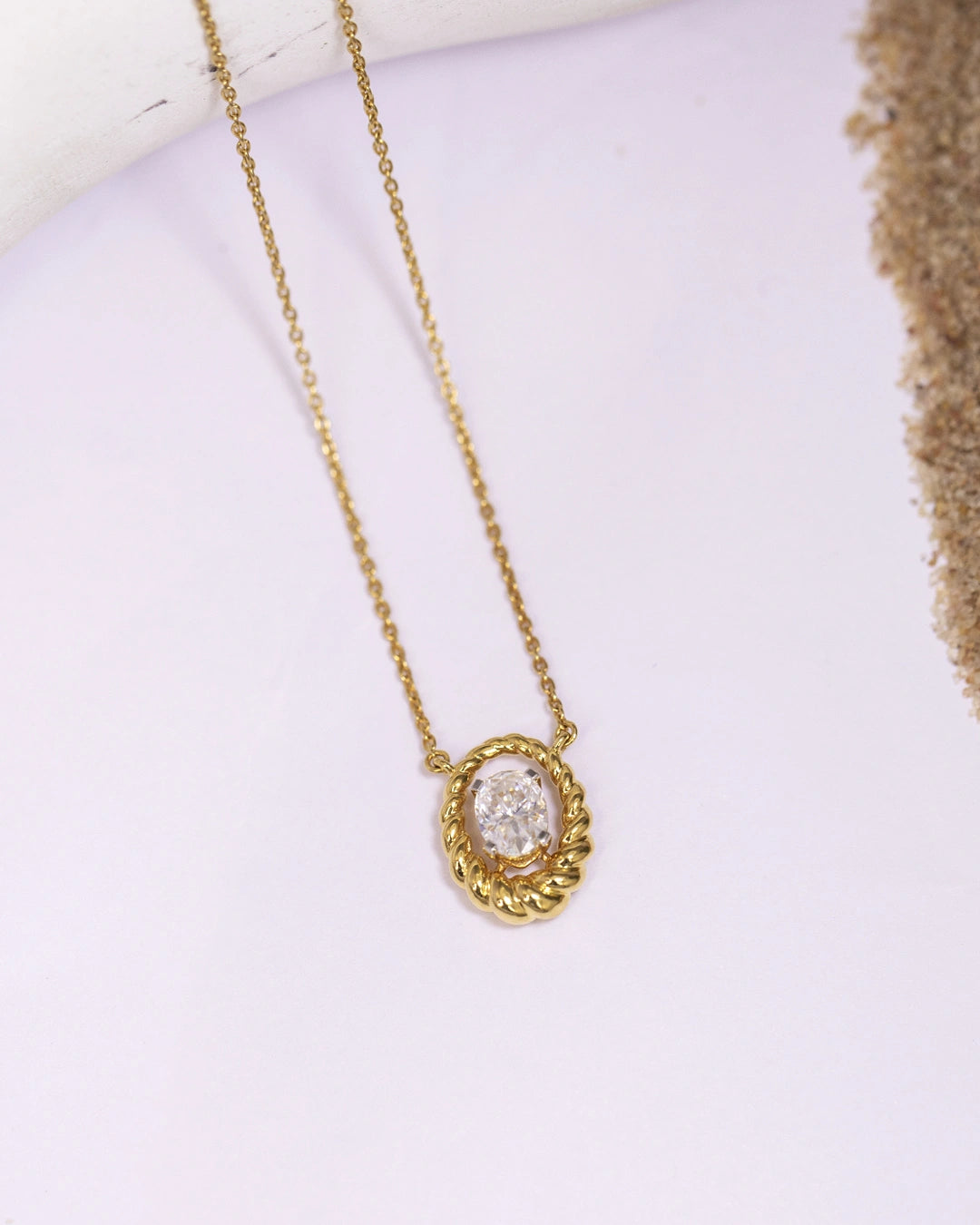 Braided Oval Necklace