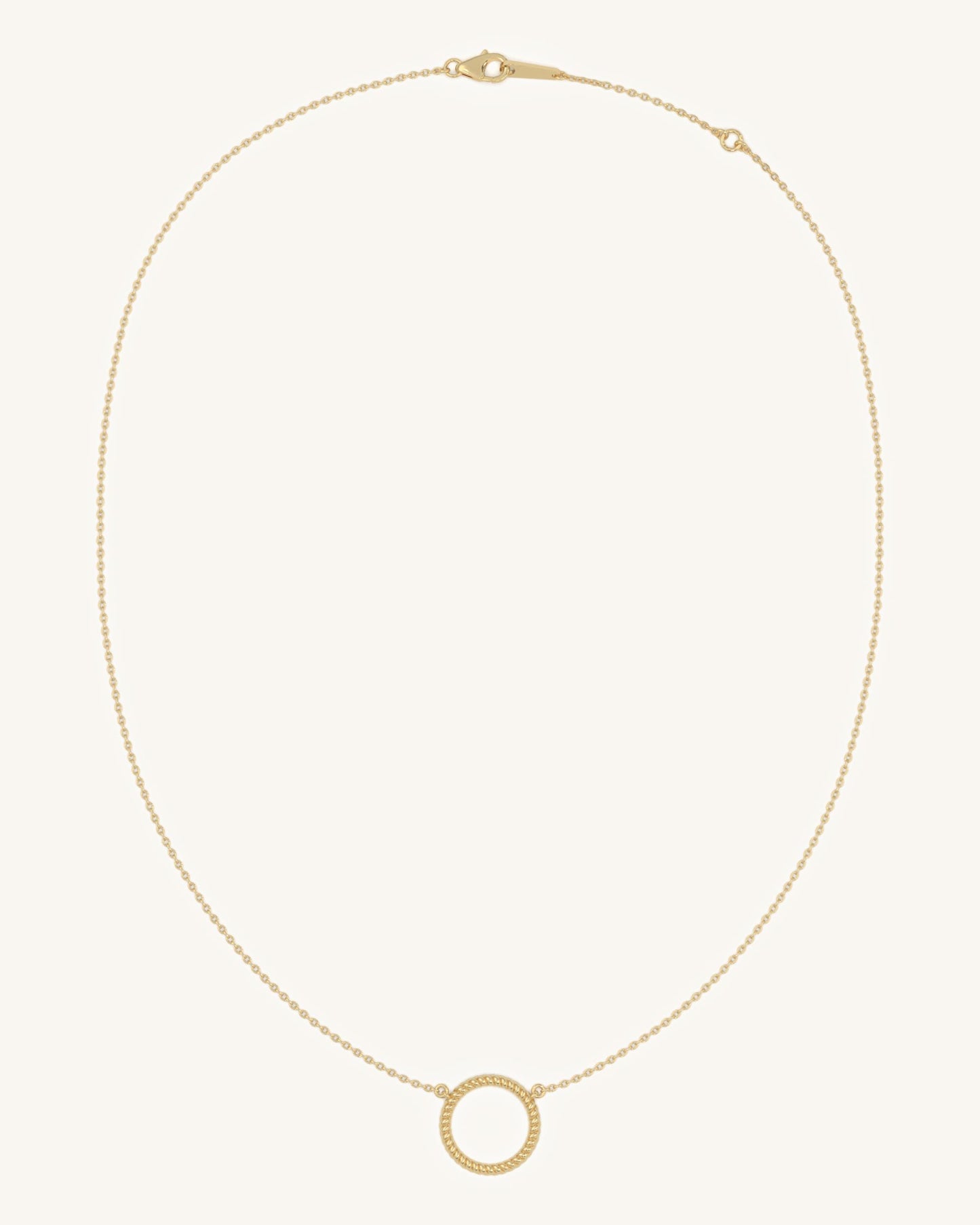 Textured Hoop Necklace