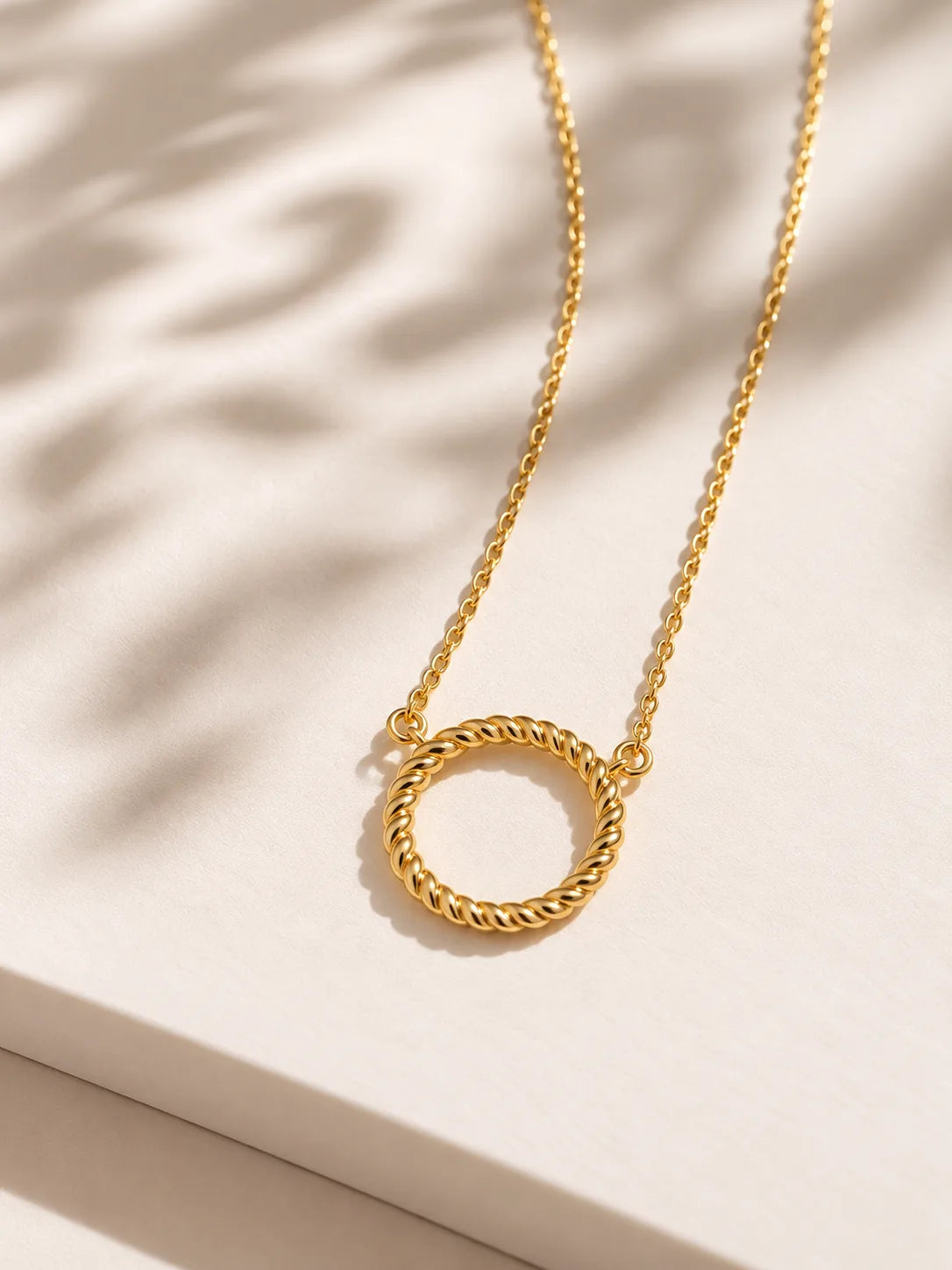 Textured Hoop Necklace