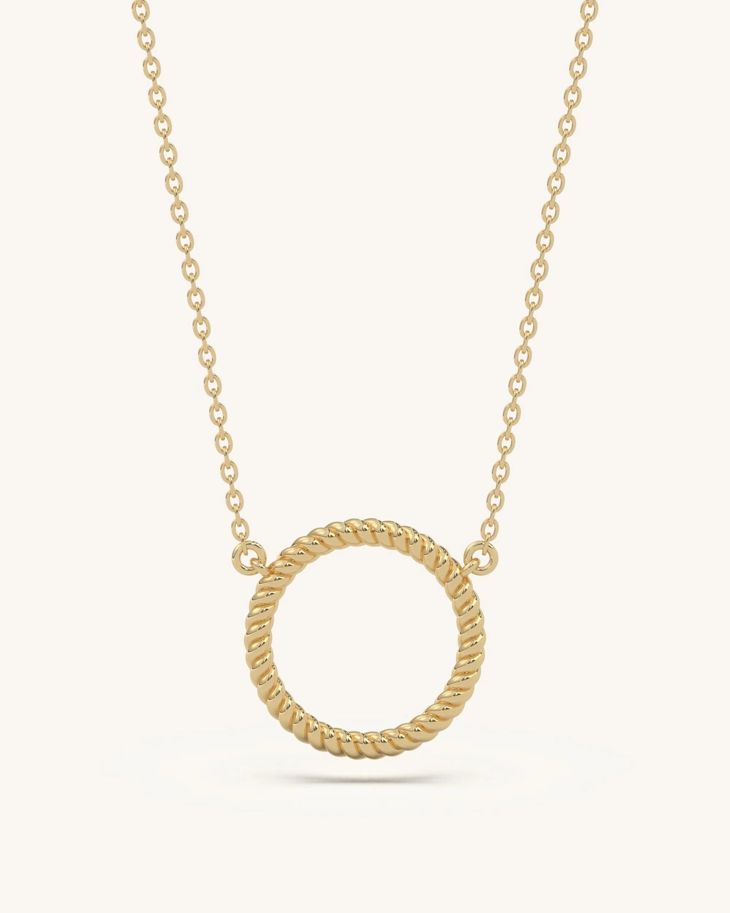 Textured Hoop Necklace