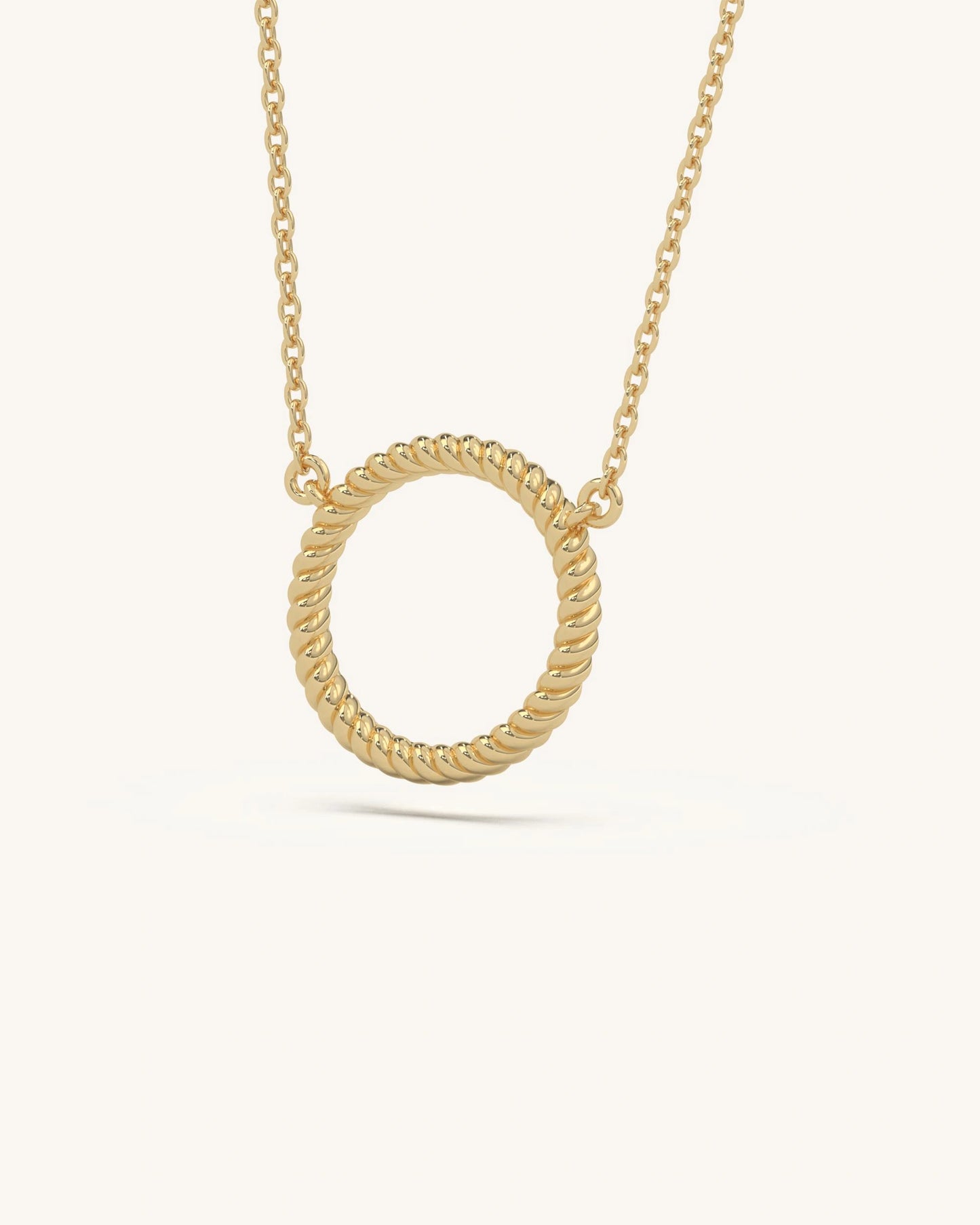 Textured Hoop Necklace