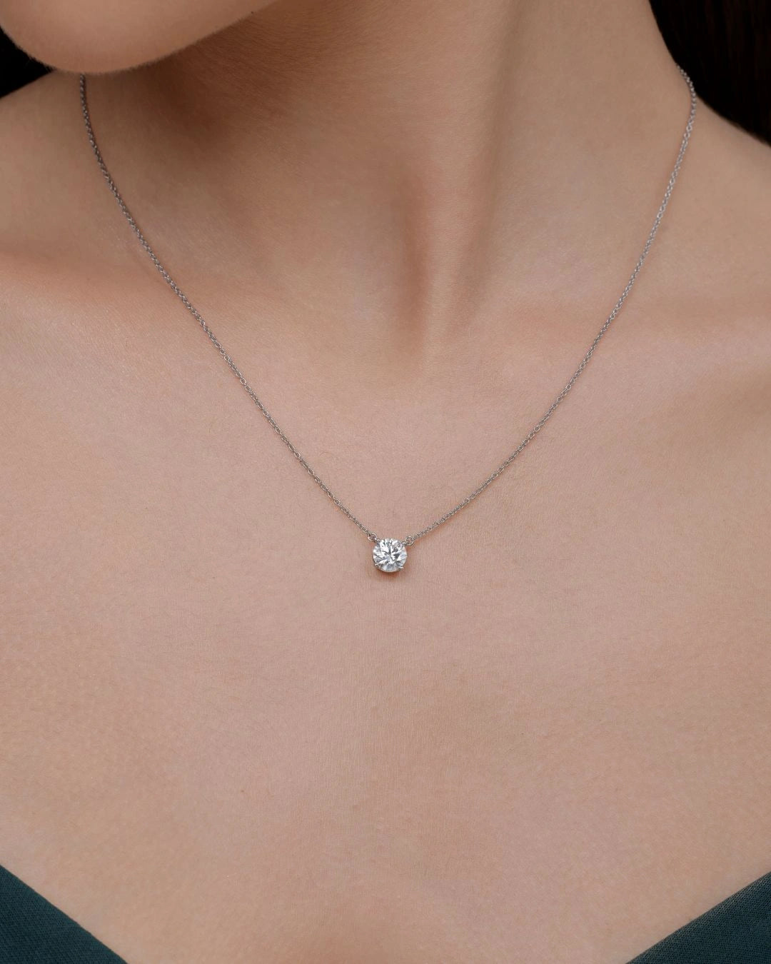 Classic Solitaire Necklace