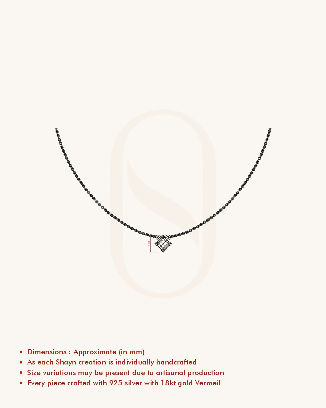 Princess Cut Necklace