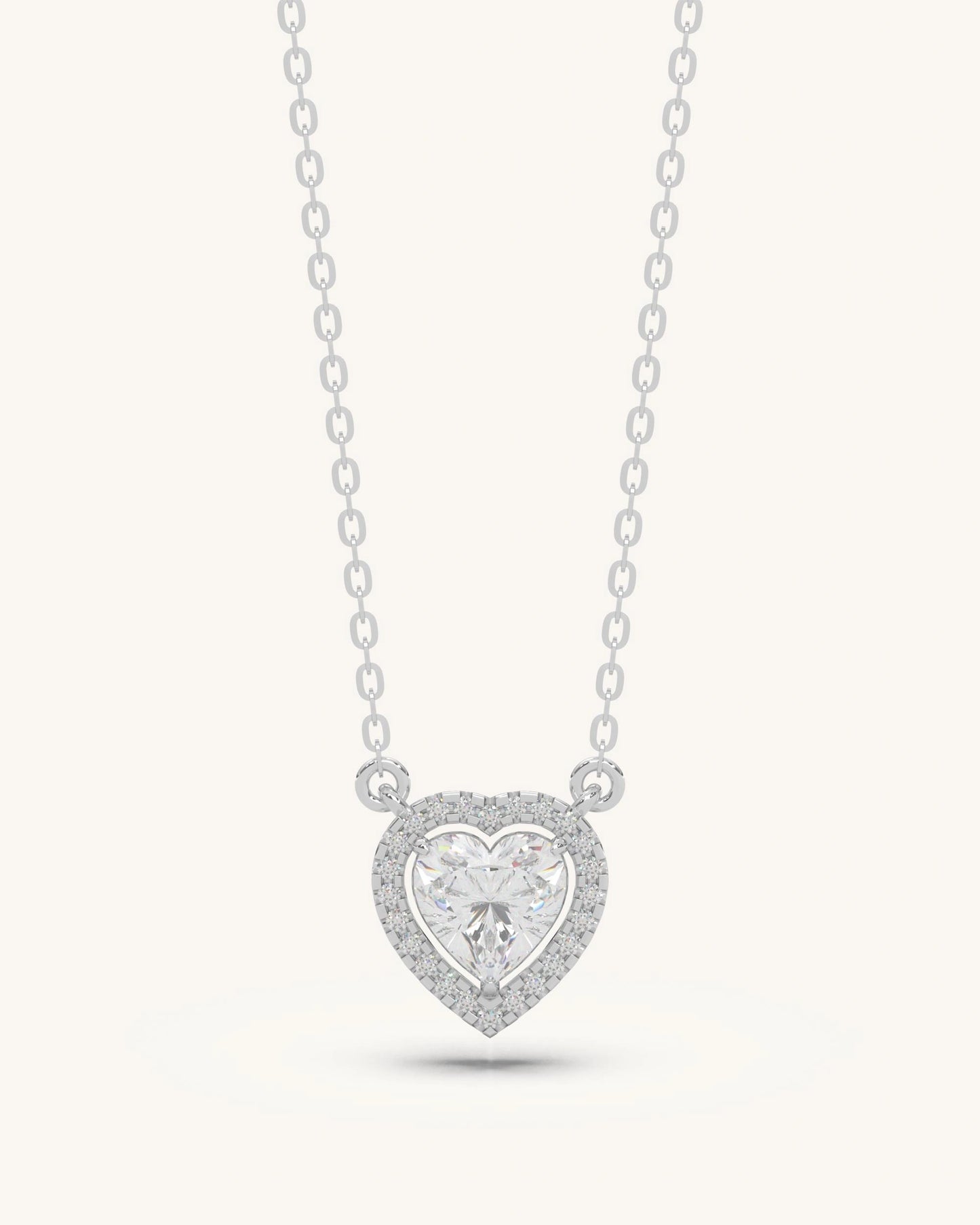 Jewelry silver necklace 925 sterling silver 18KT gold vermeil heart halo design