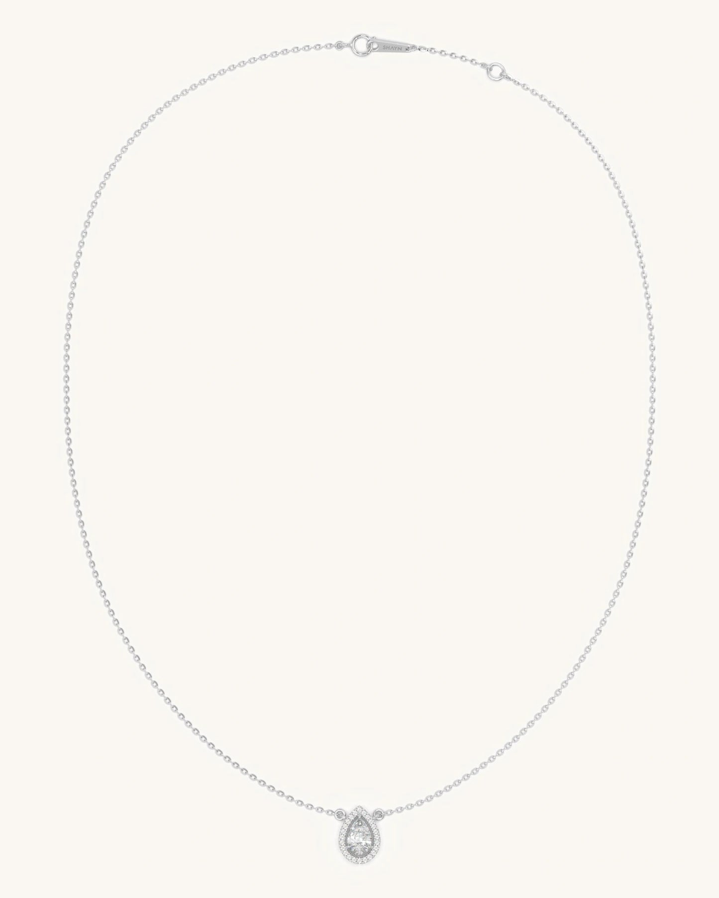 Pear Halo Necklace