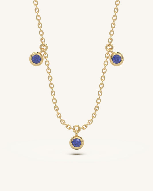 Blue Dangle Necklace